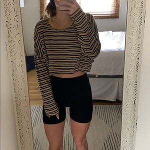 UO cropped striped long sleeve